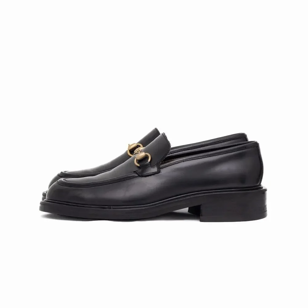 VTG GUCCI Tom Ford Era Black Leather Horsebit Loafers Old Money EU 41 US 8 D